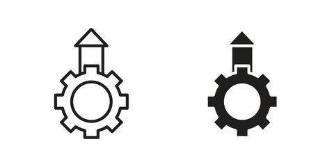 Operational excellence icon line style graphic design .editable vectors.