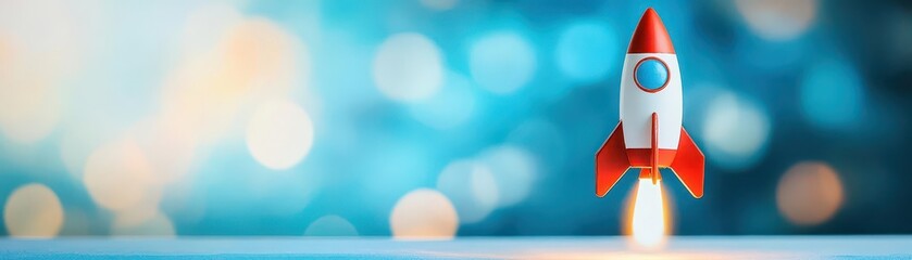 Business Growth Fasting with rocket start up, accelerate towards your goals, rapid startup momentum sights are set on achieving success, forward with determination and innovation