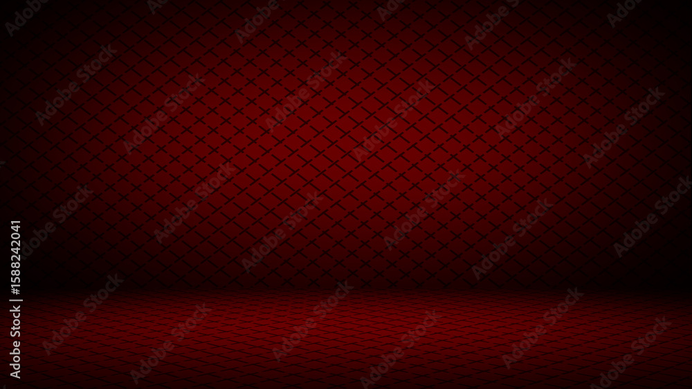 Poster red empty room studio gradient used for background, background for business and professional purpose