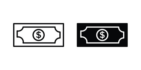 Money icon line style graphic design .editable vectors.