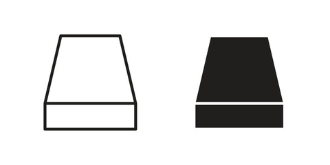 Mattress icon line style graphic design .editable vectors.