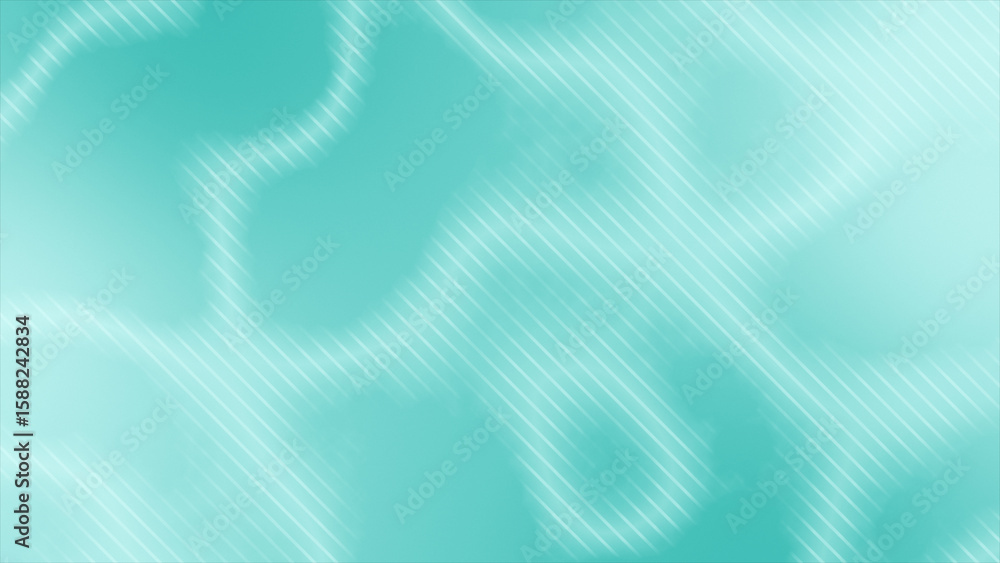 Poster cyan color abstract design geometrical background with parallel stripes