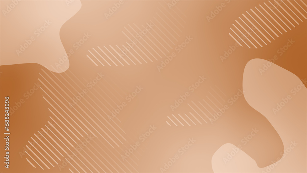 Poster orange color slowly moving fluid shapes abstract design background