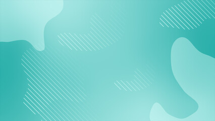 Cyan color slowly moving fluid shapes abstract design background