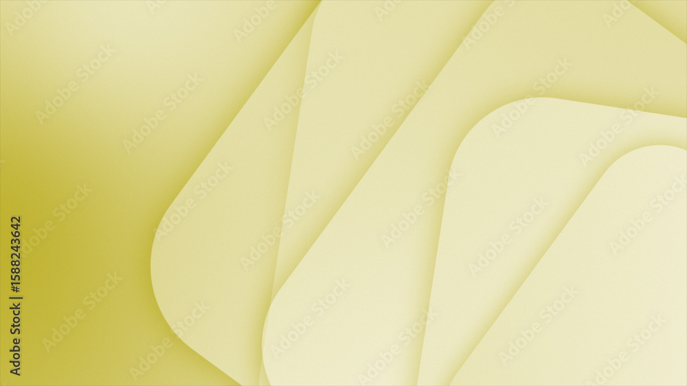 Poster yellow color rotating box design geometrical simple background for presentation