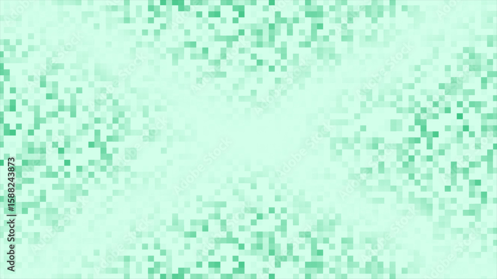 Poster turquoise color slowly moving square box design hi-tech technology background