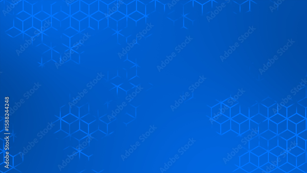 Aufkleber royal blue color hexagonal design abstract pattern geometrical background