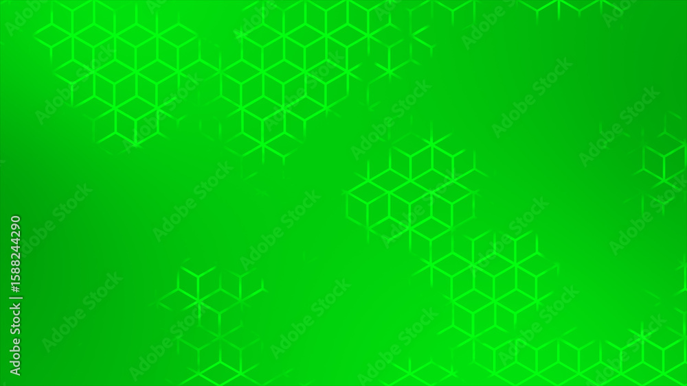 Aufkleber green color hexagonal design abstract pattern geometrical background