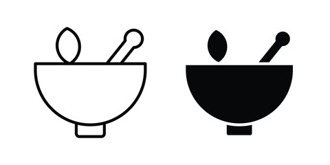 Herbal medicine icon line style graphic design .editable vectors.