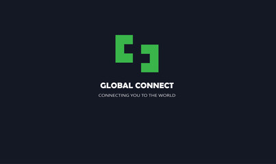 Fototapeta premium global connect communication logo