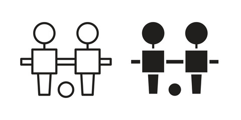 Foosball icon line style graphic design .editable vectors.