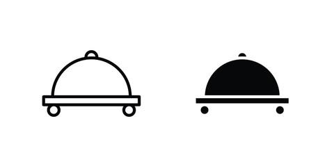 Food delivery icon line style graphic design .editable vectors.