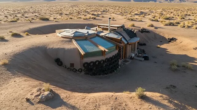 Innovative Earth-Sheltered Home in Desert Landscape