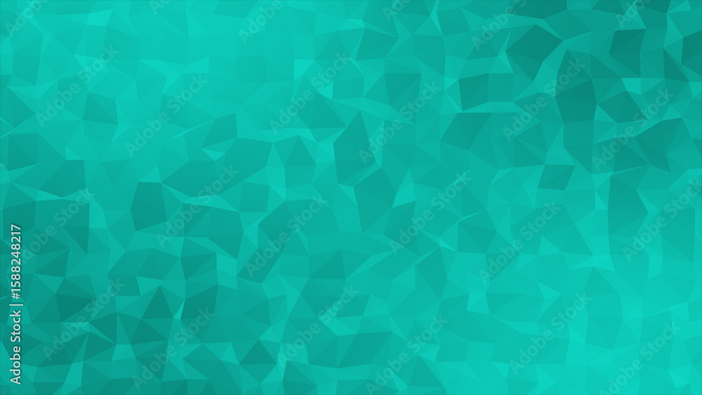 Poster cyan color abstract low poly design wiggling complex geometrical background