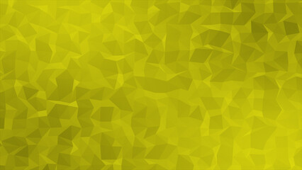 Yellow color abstract low poly design wiggling complex geometrical background