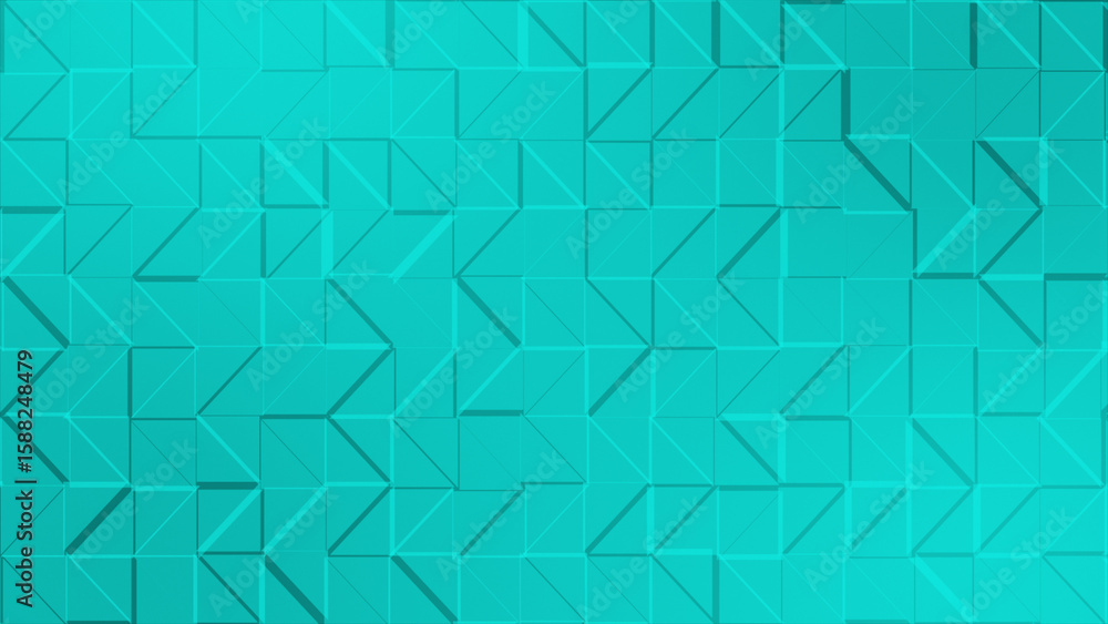 Poster cyan color various different shapes minimal geometrical futuristic background