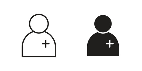 Doctor icon line style graphic design .editable vectors.