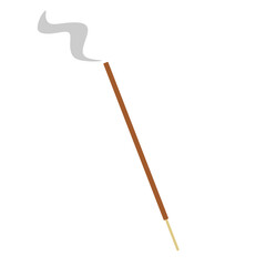 smoking incense stick vector
