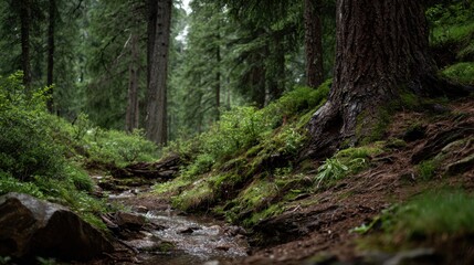 Naklejka premium Ecosystems maintain stability by resisting or recovering from changes, ensuring continued balance and biodiversity despite environmental stress. 