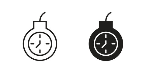 Deadline icon line style graphic design .editable vectors.