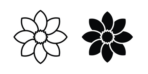 Daffodil icon line style graphic design .editable vectors. © Annimo