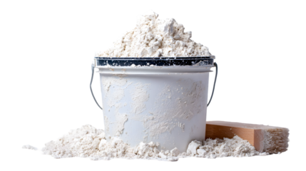 Bucket of Joint Compound Isolated on White

