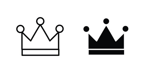 Crown icon line style graphic design .editable vectors.