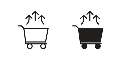 Cross sell icon line style graphic design .editable vectors.