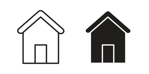 Chicken coop icon line style graphic design .editable vectors. © Annimo