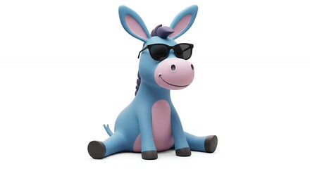 Cartoon donkey wearing sunglasses