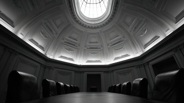 Formal meeting room, high ceiling