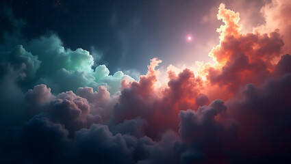 Ethereal Swirling Nebula Cloud Texture