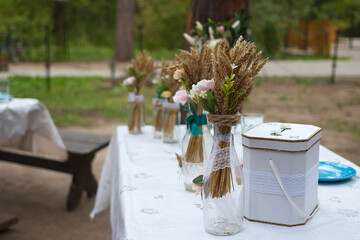 Beautiful wedding floral scenery