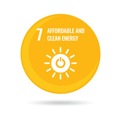 SDGs Clean Energy round icon