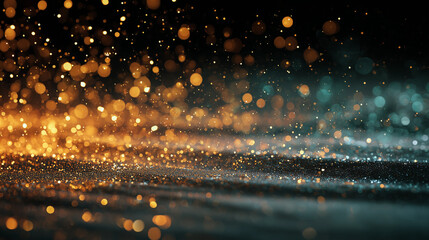 Abstract sparkle overlay. Elegant bokeh lights, raining light, blurry lights, blurry background, colorful, night lights, haze, depth of field, round bokeh, circle bokeh