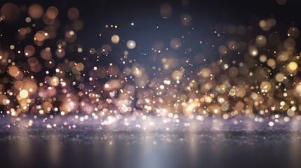 Abstract sparkle overlay. Elegant bokeh lights, raining light, blurry lights, blurry background, colorful, night lights, haze, depth of field, round bokeh, circle bokeh