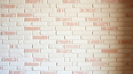 White and Coral Brick Wall Texture: A seamless texture of a white and coral brick wall provides a modern and clean backdrop, ideal for design and architectural applications.