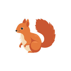 Squirrel Cartoon Flat Design