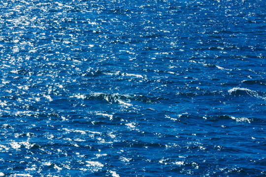 Close-up of ocean waves and swell on the water surface, Puget Sound, Seattle
