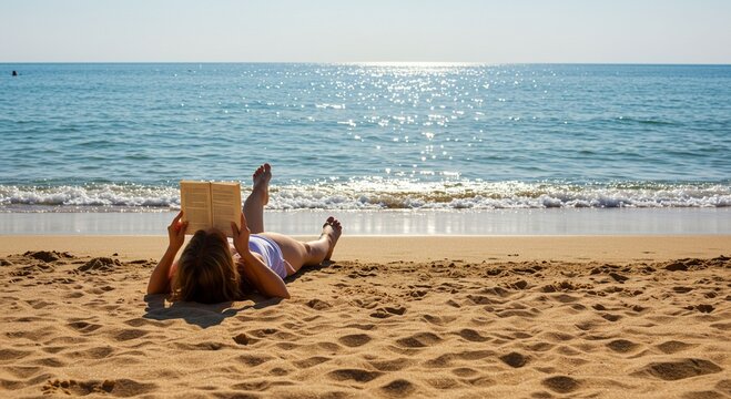 Beach relaxation reading book