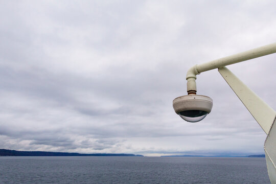 Surveillance camera on a Washington State Ferry boat.