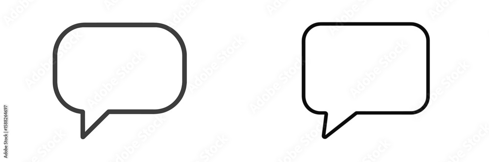 Fototapete speech bubbles in different styles, designed for communication elements and graphic design projects