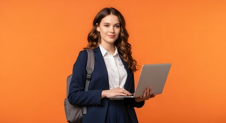 Professional Woman with Laptop – Online Teacher or Tutor