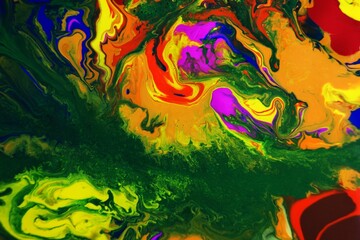 Modern abstract screen background. Flowing mixed colors. 