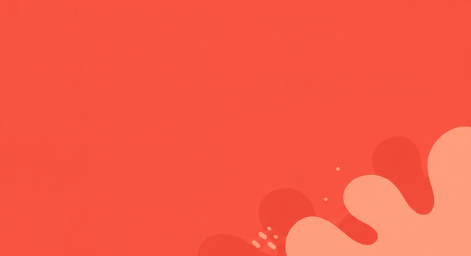 Minimalist coral background abstract peach shapes design modern graphic element simple presentation