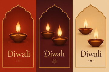 Modern Diwali Diyas with Elegant Arch Design