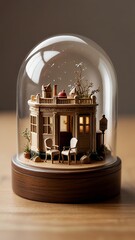 Transparent dining table miniature ser