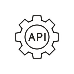 Simple Flat API Setup Icon