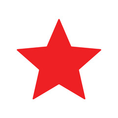 Red Star Flat Vector Pictogram