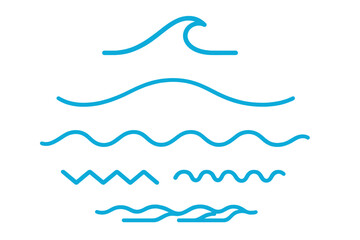 Obraz premium Stylized wave patterns representing ocean movement and energy at a coastal location